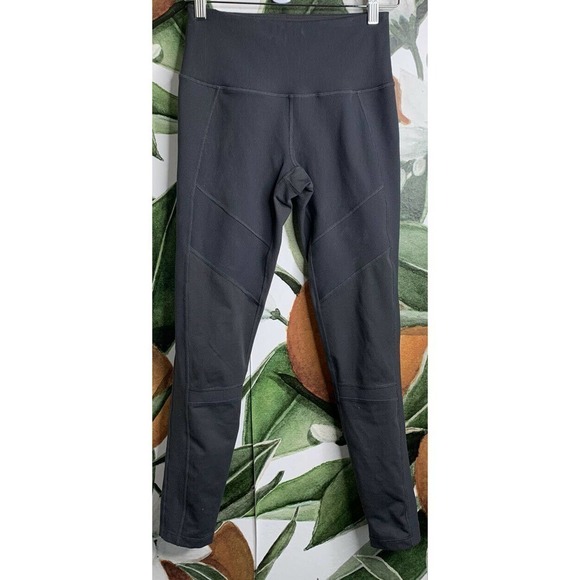 Zella Leggings Small Cropped Gray Ribbed Pants - Picture 1 of 4